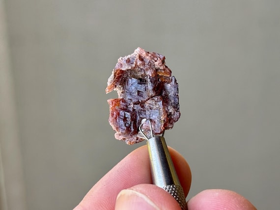 Orange Spessartine Garnet, Naturally Etched, 4.8g, Old Stock, Root & Heart Chakra Crystal, Stimulating Energy, Pakistan S290