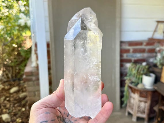 Lemurian Cathedral Quartz, Double Terminated & Tantric Twin, 1.2 Kilo, New Find, Bahia, Brazil V107