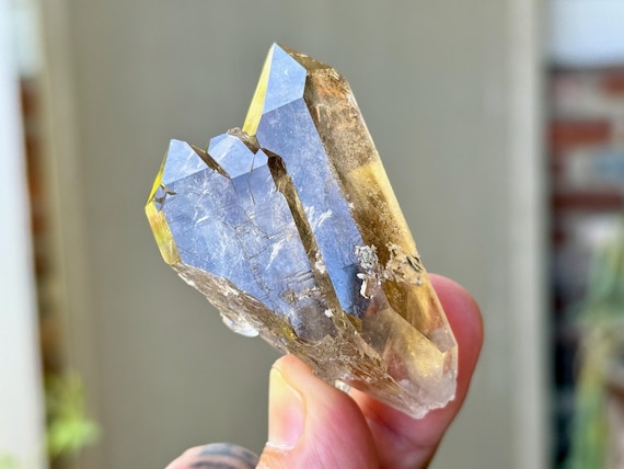Smoky Cathedral Quartz, Double Terminated, 64g, New Find, Akashic Record, Taquaraçu, Minas Gerais, Brazil T633