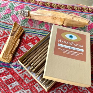 Palo Santo & Peruvian Sage Incense Sticks, Box of 20, 100% Natural, Cleansing and Purification Incense, Ethically and Sustainably Sourced