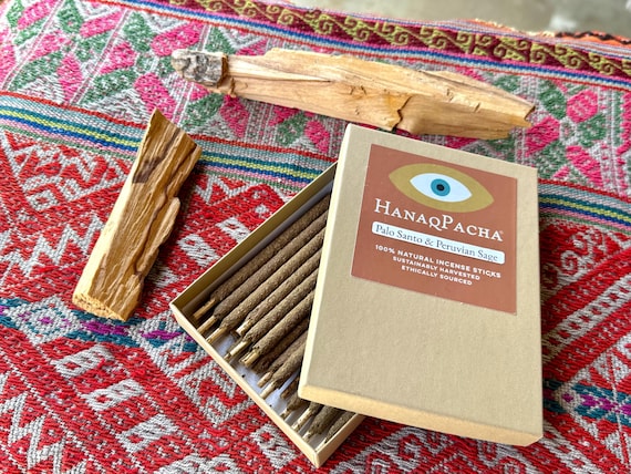 Palo Santo & Peruvian Sage Incense Sticks, Box of 20, 100% Natural, Cleansing and Purification Incense, Ethically and Sustainably Sourced