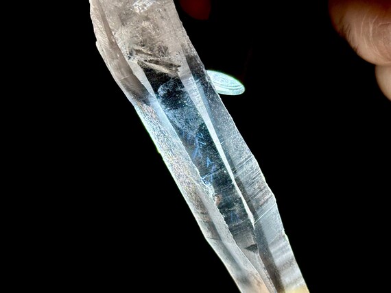 Blue Needle Lemurian Quartz, All Natural, 81g, New Find, High-Grade Lemurian, Bahia, Brazil T368