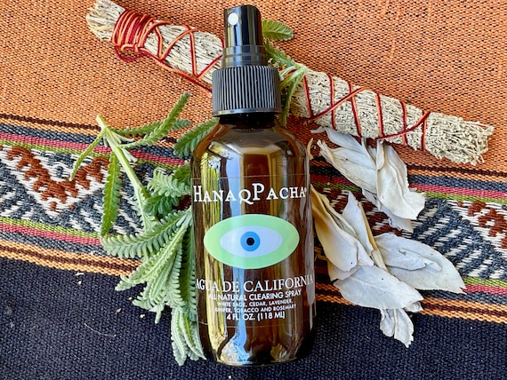 White Sage, Cedar & Juniper Smudge Spray, 100% Natural, Agua de California, Grounding and Protection, Ethically and Sustainably Sourced