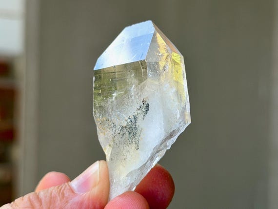Lemurian Quartz, Tabular Tabby Formation, 58g, Water-Clear, Santander, Colombia B378