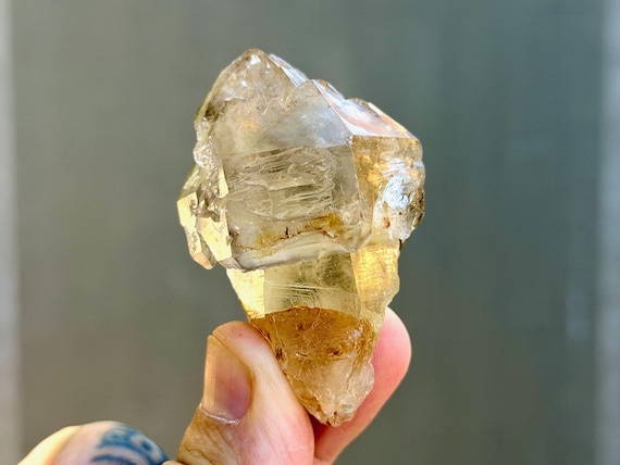 BG3 Citrine, Scepter Formation, 78g, New Find, Adaptogenic Energy Balancing Crystal, Piaui, Brazil B638