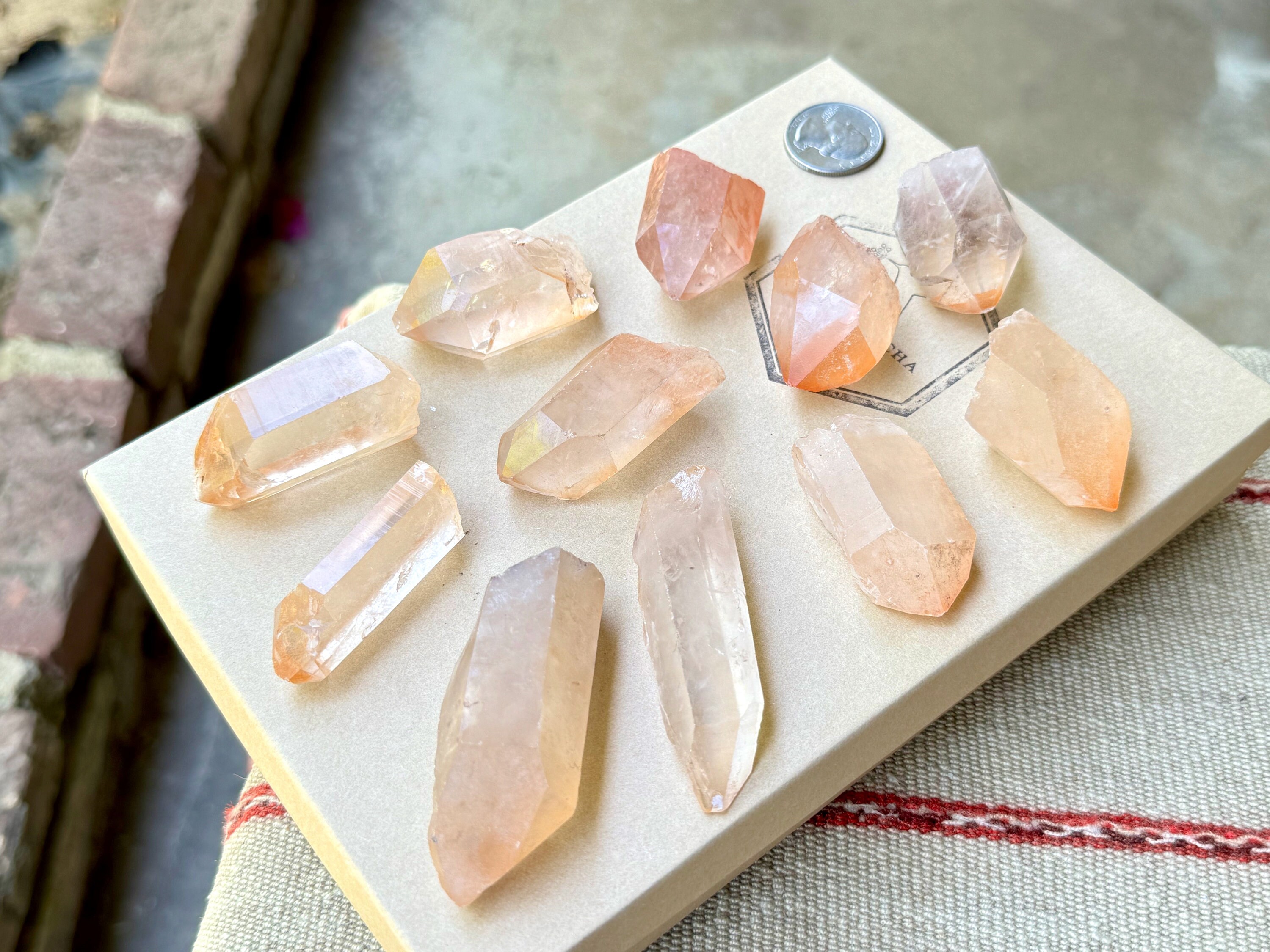 Tangerine Quartz Lot, 11 Pieces, Natural Tangerine Quartz with Beautiful Orange Hues, Sacral