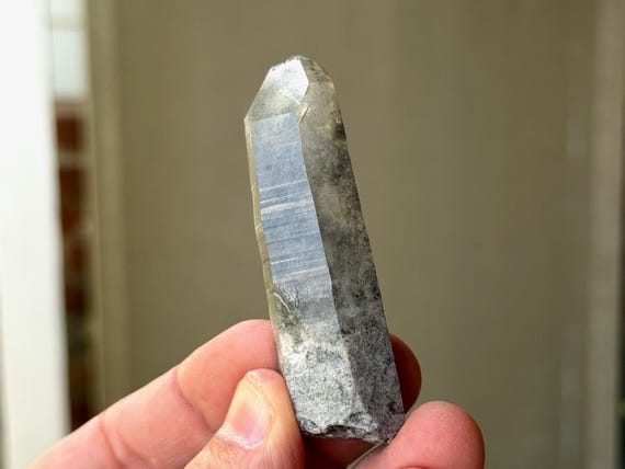 Black Phantom Lemurian Quartz, 42g, New Find, Detoxification, Root Chakra, Diamantina, Minas Gerais, Brazil B006