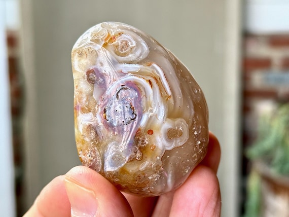 Enhydro Ocean Agate, Ancient Moving Water, 130g, Old Find, Earth & Water Elements, Stability and Self-Reliance, Brazil V393