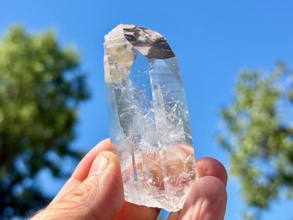 Lemurian Quartz, Water Clear & Tabular Formation, 101g, New Find, High Grade Lemurian, Bahia, Brazil T679