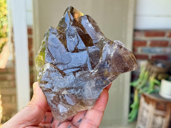 Elestial Smoky Quartz, Self-Standing, 810g, Root Chakra, Grounding & Protection, Aracuai, Minas Gerais, Brazil X257