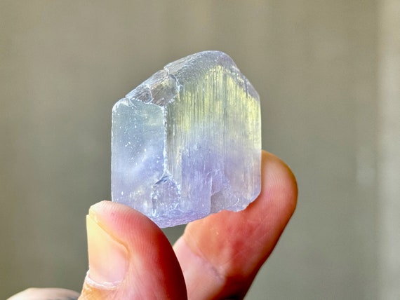 Purple Kunzite with Etched Termination, Hints of Blue-Green, 28g, Heart Chakra Crystal, Afghanistan R441