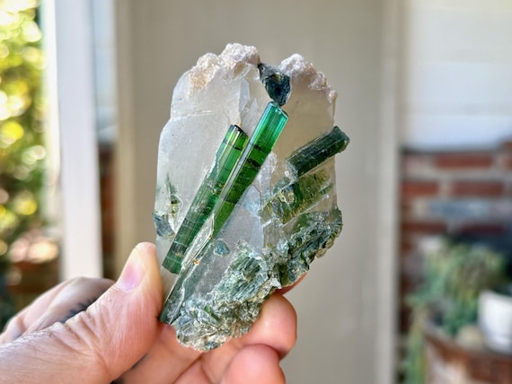 Green Tourmaline Quartz, Cruzeiro Mine, 181g, Heart Chakra & Purification, São Jose do Safira, Minas Gerais, Brazil V201