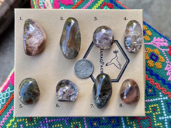 Lodolite Quartz, Polished Garden Quartz Lenses, Choose ONE of Eight, Corinto, Minas Gerais, Brazil A237