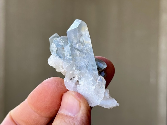 Blue Tara Quartz with Riebeckite & Olenite Inclusion, 28g, Rare Find, Psychic Intuition, Spiritual Growth, Bahia, Brazil S090