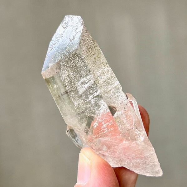 Coded Starbrary Quartz with Record Keepers and Trigons, Rare Find, Water Clear Quartz with Star Markings, Corinto, Brazil M714