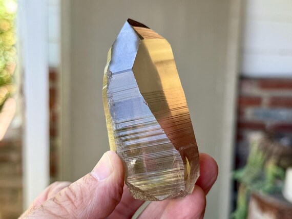 Blue Needle Smoky Lemurian Quartz, Isis Crystal, Semi-Polished, 146g, New Find, Bahia, Brazil B021