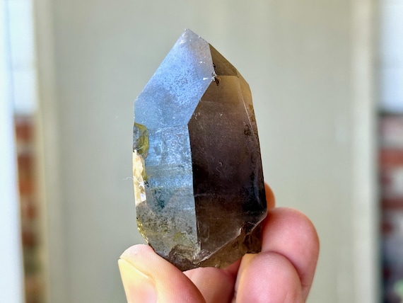 Pele's Dream Lemurian, Smoky Citrine, 87g, Rare Find, Shadow Work & Trauma Healing, Goias, Brazil T795