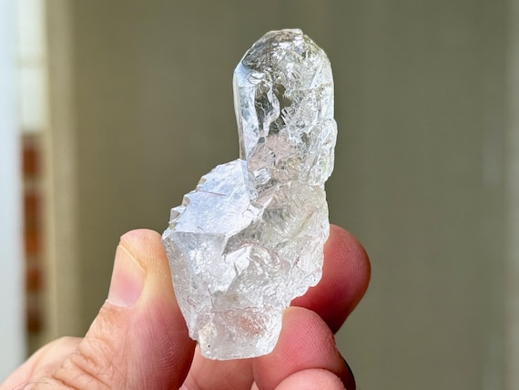 Ice Quartz with Record Keepers, Water Clear, 54g, Spiritual Transformation & Evolution, Diamantina, Minas Gerais, Brazil T465
