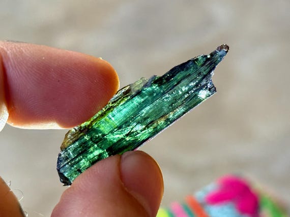Vivianite, Blue & Green Color, Natural Formation, 4g, New Find, Heart Chakra, Visualization and Forgiveness, Amazonas, Brazil A293