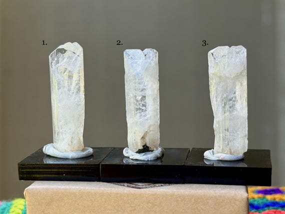 Danburite, High-Grade Crystals, Choose ONE of Three, Heart & Crown Chakra, Angelic Contact, San Luis Potosi, Mexico T833