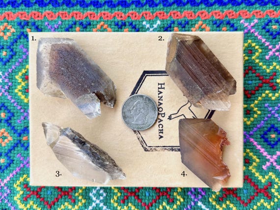 Phantom Selenite, Goethite Inclusion, Choose ONE of Four, La Platosa Mine, Bermejillo, Durango, Mexico A455