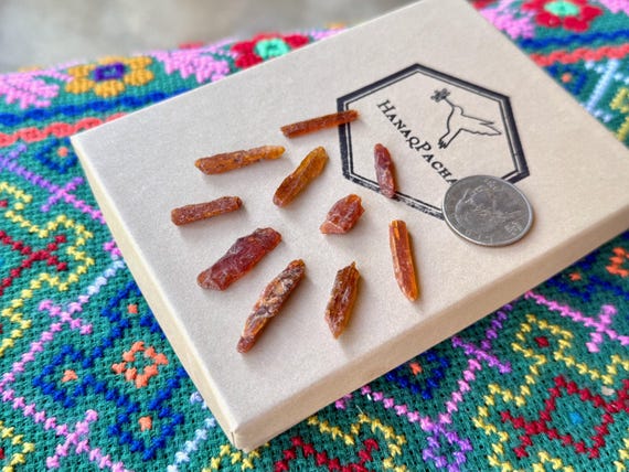Orange Kyanite Lot, 10 pcs, Old Find, Creativity & Inspiration, Sacral Chakra, Nigeria A130