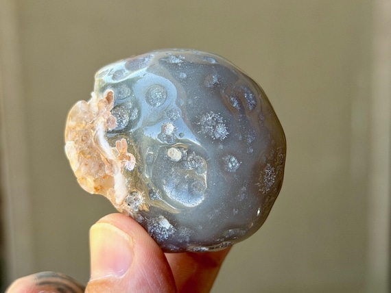 Enhydro Ocean Agate with Ancient Moving Water, 85g, Stability & Self-Reliance, Brazil B494