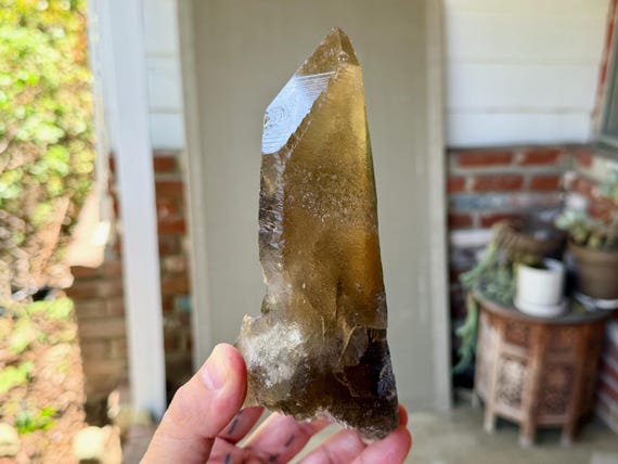 Smoky Lemurian Dissolution Quartz, Hydrothermally Etched with Trigons, 1.2 Kilo, New Find, Gouveia, Minas Gerais, Brazil V674