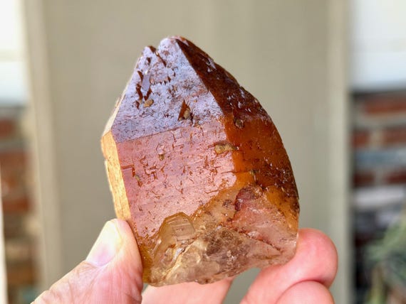Red Dreamcoat Quartz, 164g, Root & Crown Chakra Connection, Goias, Brazil V708