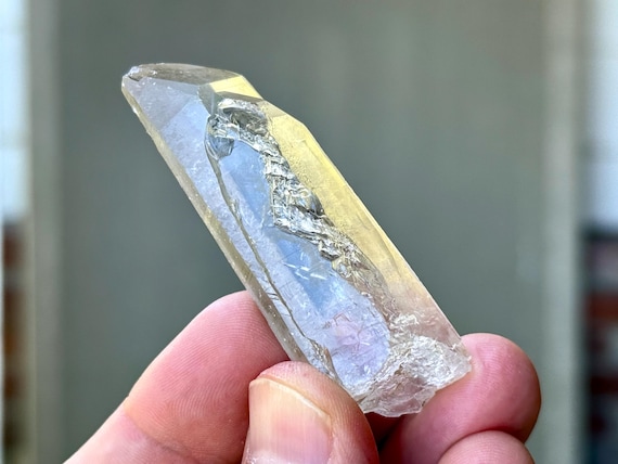 Lightning Strike Lemurian Quartz, Tantric Twin with Time Link, 34g, Rare Find, Amplify Prana & Chi, Goias, Brazil T534