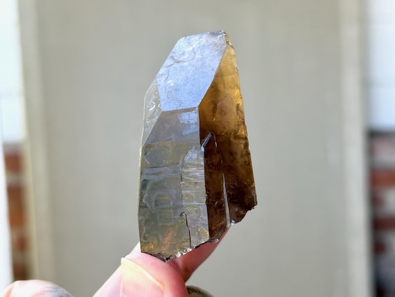 Pele's Dream Lemurian Citrine with Time Link, 68g, Rare Find, Shadow Work & Trauma Healing, Goias, Brazil T775
