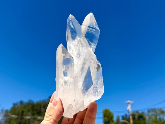Lemurian Quartz, AAA Water Clear, 985g, Triplet Formation, Bahia, Brazil V728