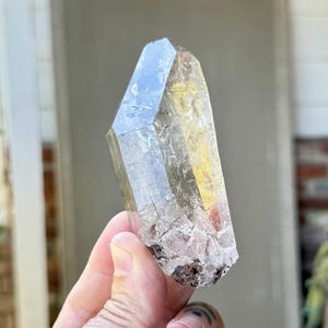 Quartz with Black Tourmaline Inclusions, Water Clear, 214g, New Find, Aracuai, Minas Gerais, Brazil W555
