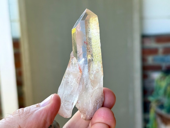 Pink Lemurian Quartz, Penetrator Crystal, 74g, New Find, Crown & Solar Plexus Chakra, Serra do Cabral, Minas Gerais, Brazil A024