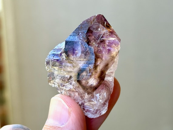 Smoky Elestial Amethyst, 26g, Old Find, Spiritual Protection & Purification, Espírito Santo, Brazil T787