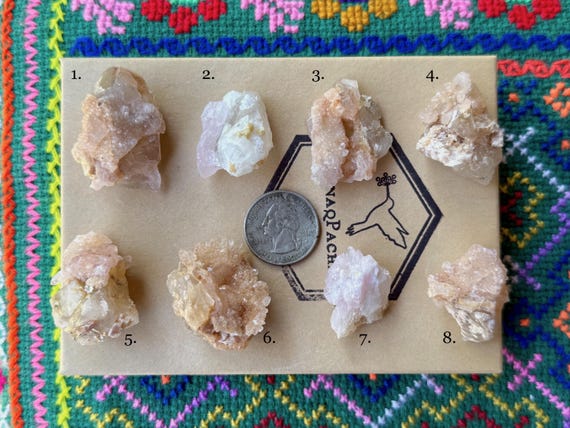Canga Rosa, Crystallized Rose Quartz, Choose ONE of Eight, Heart Chakra, Piaui, Brazil A243