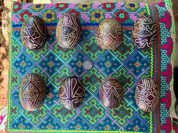 Shaman Rattle, Traditional Shipibo Gourd Shaker, Medium Size, Handmade in Iquitos, Peru