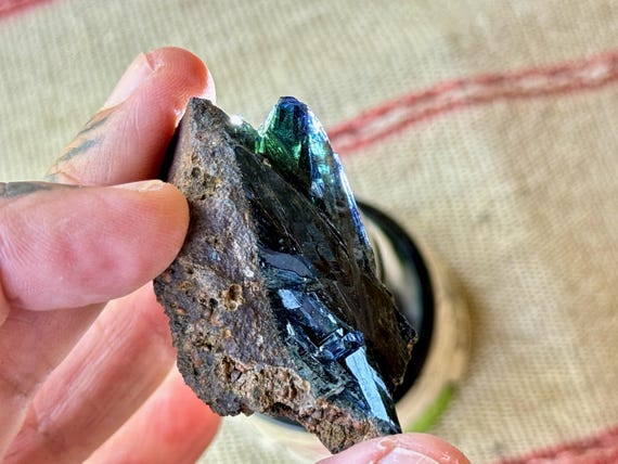 Vivianite with Green and Blue Hues from Amazonas, 61g, New Find, Heart Chakra, Heart Healer, Brazil R596