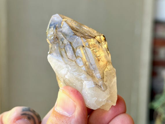 BG3 Elestial Citrine, All Natural, 68g, New Find, Adaptogenic Energy Balancing Crystal, Piaui, Brazil A911