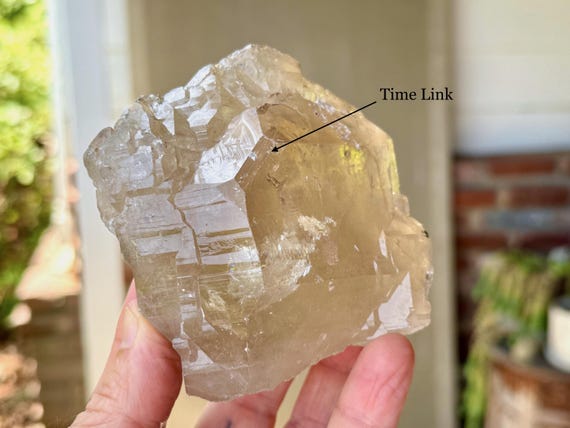 Elestial Citrine with Rainbow, Time Link & Record Keeper, 564g, Manifestation and Creativity, Aracuai, Minas Gerais, Brazil W907