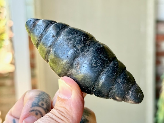Andean Chumpi Stone, Shamanic Energy Balancing Tool, Hand Carved from Alleged Meteoric Rock Found in Peru's Sacred Mountains