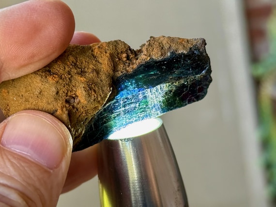 Vivianite with Green & Blue Color, 41g, Compassion and Heart Chakra, Amazonas, Brazil A160