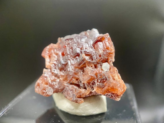 Orange Red Spessartine Garnet, 5.5g, Rare Find, Naturally Etched Garnet, Root Chakra, Heart Chakra, Energizing, Sexual Energy, Pakistan L297