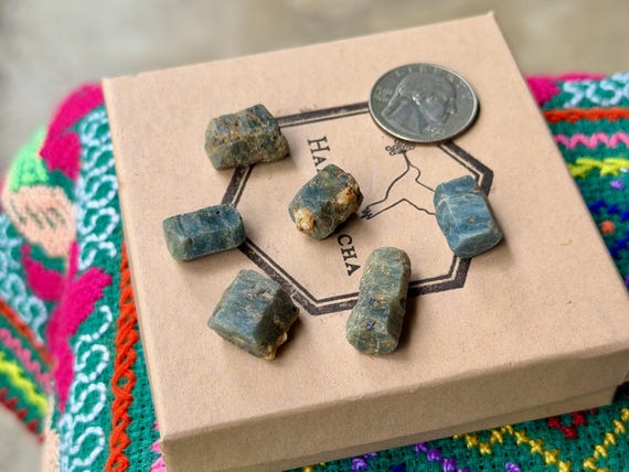 Blue Sapphire Lot, 6 pcs, Throat & Third Eye Chakra, Prosperity and Abundance, Madagascar A816