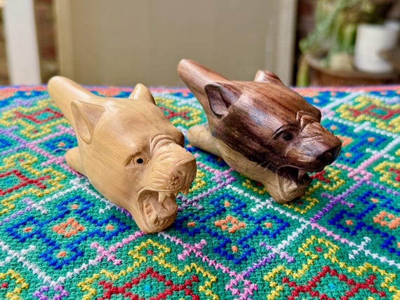 Jaguar Kuripe, Traditional Shamanic Applicator Pipe, Hand Carved from Solid Wood, Your Choice of Two Wood Varieties