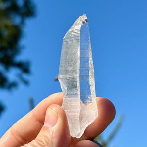 レムリアンクォーツ、ウォータークリア＆エッチング加工、36g、新発見、バイーア州、ブラジル T889