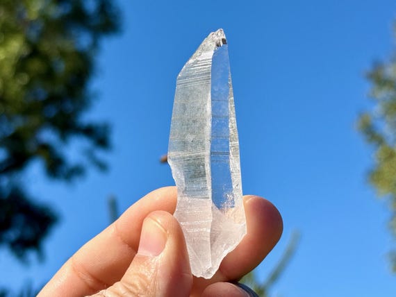 Lemurian Quartz, Water Clear & Etched Termination, 36g, New Find, Bahia, Brazil T889