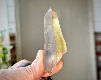 Pele's Dream Lemurian Citrine, Rare Find, Citrine Lemurian Quartz for Shadow Work, Cristalina, Goias, Brazil P037