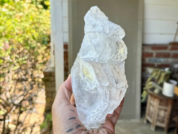 Selenite Crystal from Zambia, Layered Formation, 1.4 Kilo, New Find, Purification and Energetic Cleansing W386