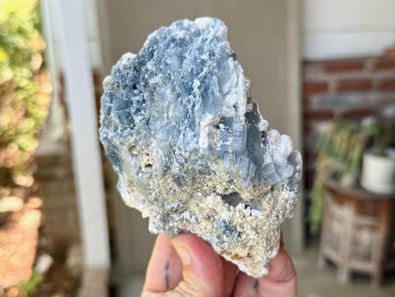 Blue Tourmaline Quartz, Self-Standing, 618g, Indicolite Quartz, Psychic Ability & Mediumship, Jenipapo, Minas Gerais, Brazil W938